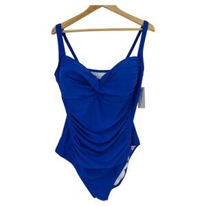 Swimsuit Plus Size 20W One Piece Bathing Suit Liz Claiborne blue